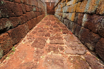 The Wall of Prasat Hin Phanom Rung 