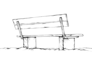 Schlichte Gartenbank