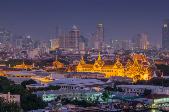 Grand Palace at twilight Bangkok