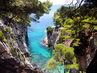 Naklejka premium Amarandos Cape, Skopelos Island, Greece