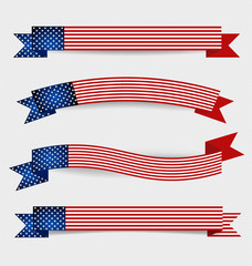 American Flag for Independence Day. Vector illustration.