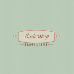 The hairdressing salon sign executed in vintage style.
