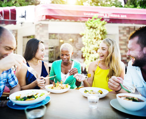 Group Friends Chilling Talking Holiday Concept