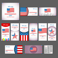 Happy independence day card United States of America, 4 th July