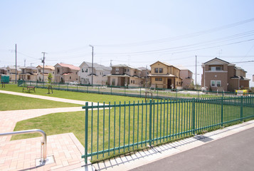 Obraz premium 大規模分譲住宅街の提供公園 都市公園法