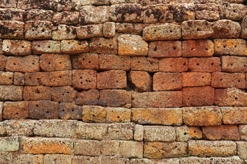 The Wall of Prasat Hin Phanom Rung castle