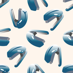 Stapler , cartoon seamless pattern background