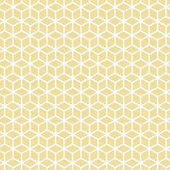 Obraz na płótnie Canvas Cubes Retro Seamless Pattern Yellow