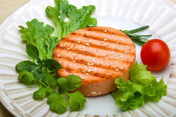 Salmon burger cutlet