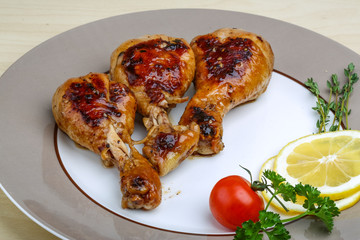Roasted chicken legs