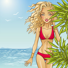Beautiful hot girl in bikini