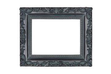 Vintage picture frame isolated over white with clipping path.