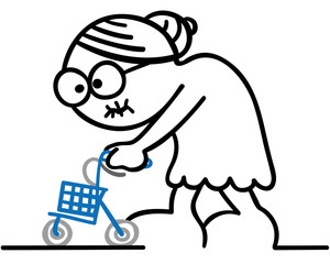 figur oma mit rollator