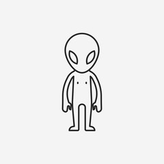 Space Alien line icon