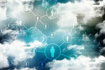 Fototapeta na wymiar business cloud network