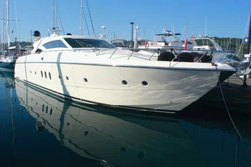 Photo sur Aluminium Sports nautique powerful speed boat super yacht 