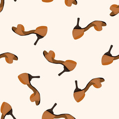 High-heeled shoes style , cartoon seamless pattern background