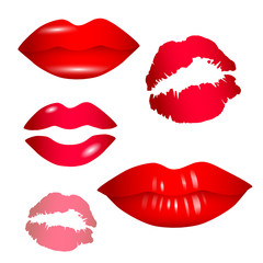 Female lips collection - vector