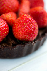Homemade Raw Vegan Strawberry Tart