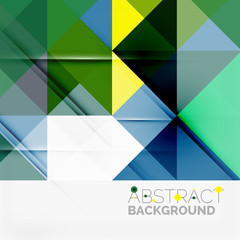 Abstract geometric background. Modern overlapping triangles