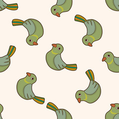 Obraz premium animal bird cartoon , cartoon seamless pattern background
