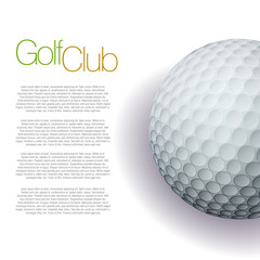 Golf ball isolated on white Background.
All elements are in separate layers and grouped.