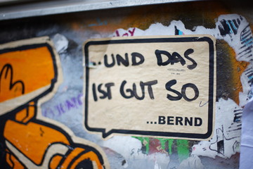 Fototapeta premium Und das ist gut so