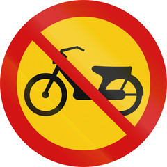 Road sign in Iceland - No mopeds