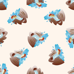 Amusement park facilities , cartoon seamless pattern background