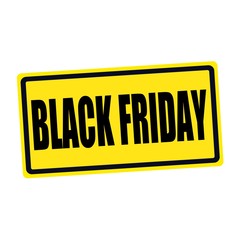 Black friday black stamp text on yellow