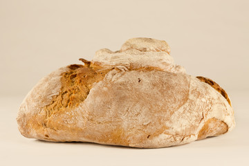 Traditional bread on white background