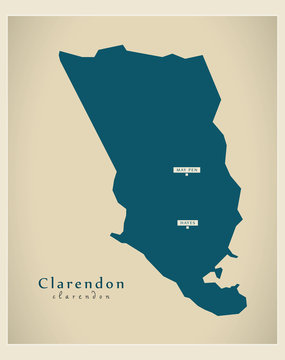 Modern Map - Clarendon JM
