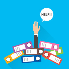 Hard work concept, vector