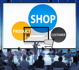 Shop Product Customer Buying Commercial Consumer Concept