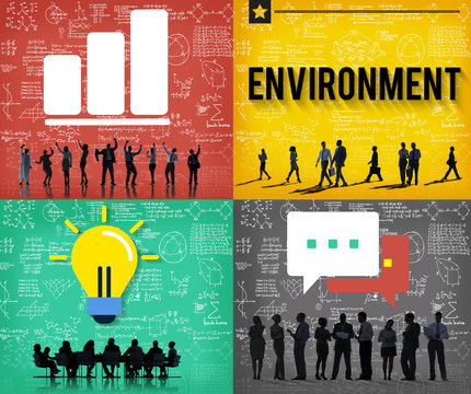 Global Green Business Environmental Conservation Concept