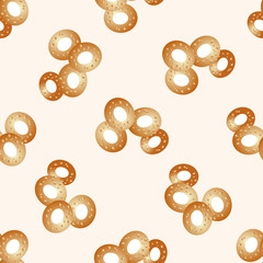 Fried foods , cartoon seamless pattern background