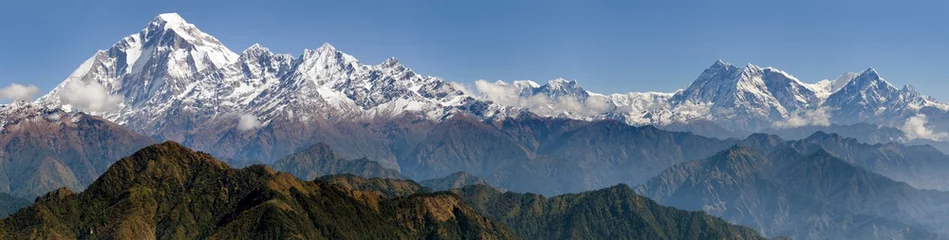 Papier Peint photo Dhaulagiri Dhaulagiri and Annapurna Himal