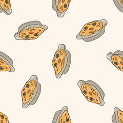 Italian food , cartoon seamless pattern background