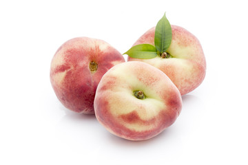 Peach on the white isolatd background.