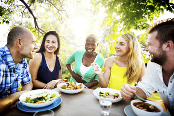 Group Friends Chilling Talking Holiday Concept