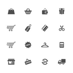 Set of shopping vector icons