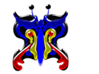 Beautiful butterfly icon glass