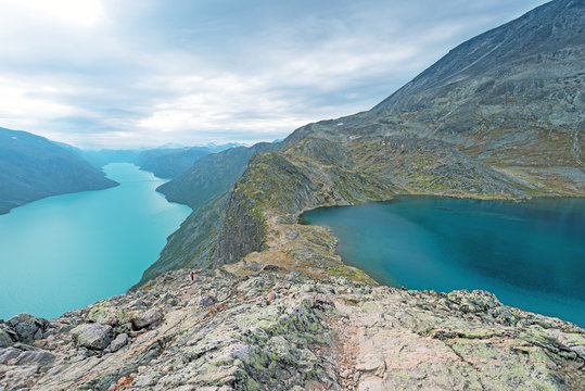 Besseggen Ridge In Jotunheimen National Park