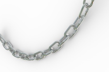 Metal chain, isolated on white