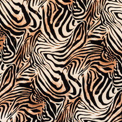 texture of print fabric striped zebra - 85739310