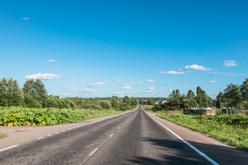 clouds over the road