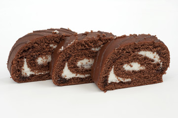 Chocolate cake pieces