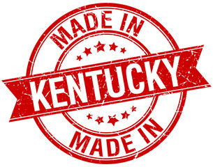 made in Kentucky red round vintage stamp