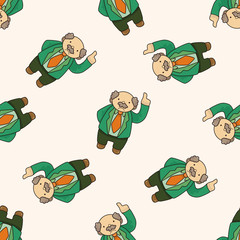 boss , cartoon seamless pattern background