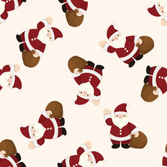 Obraz premium santa claus , cartoon seamless pattern background